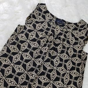 AK Ann Klein Sheath Dress Black and Tan